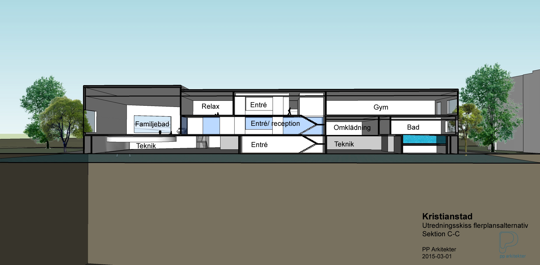 6. Flerplans Sektion C-C, Entré, fambad mm.jpg