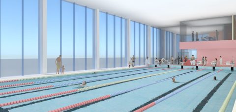 Härryda Future Development Report – Perspektivbild bassängrum R2